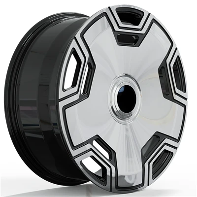 Land Rover TD110 2023 Egyedi 24x10,5 kovácsolt felnik, fekete, megmunkált előlap lebegő sapkákkal