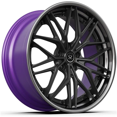 X7 BMW 2 darab kovácsolt kerekek 24x10.5 lila és szatén fekete