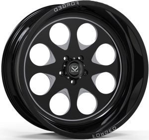 1 db kovácsolt kerék H stílusú fényes fekete