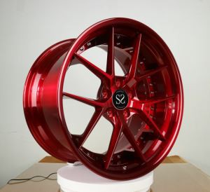 Piros szálcsiszolt kovácsolt 2 darabos piros szálcsiszolt könnyűfém keréktárcsák