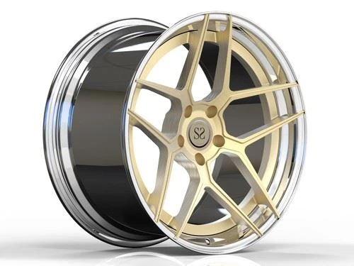 Golden Polished Design 21 Inch Customized 2-PC Rims Wheels For AMG