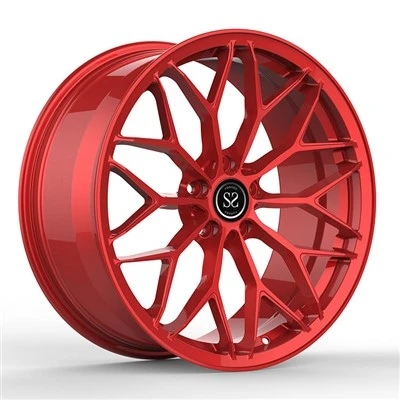 Volkswagen Golf GTI Mk8 (CD1) 19x8,5 fényes piros, megmunkált homlokzat egyedi kovácsolt 2-PC felnik